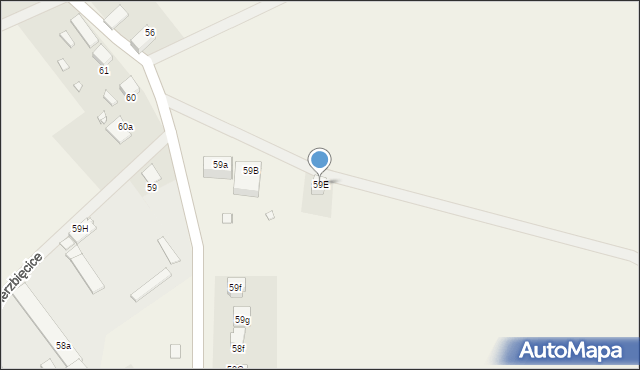 Wierzbięcice, Wierzbięcice, 59E, mapa Wierzbięcice