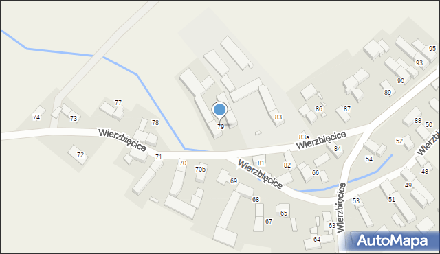 Wierzbięcice, Wierzbięcice, 79, mapa Wierzbięcice