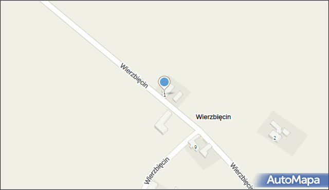 Wierzbięcin, Wierzbięcin, 1, mapa Wierzbięcin