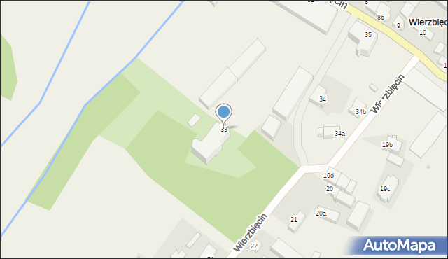 Wierzbięcin, Wierzbięcin, 33, mapa Wierzbięcin