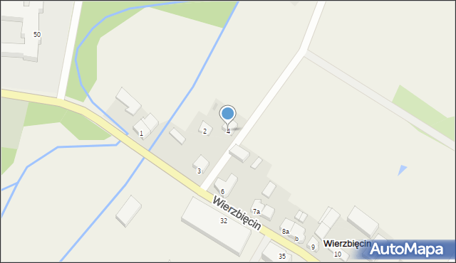 Wierzbięcin, Wierzbięcin, 4, mapa Wierzbięcin