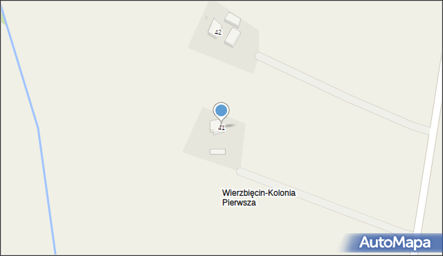 Wierzbięcin, Wierzbięcin, 41, mapa Wierzbięcin