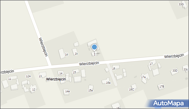 Wierzbięcin, Wierzbięcin, 1, mapa Wierzbięcin