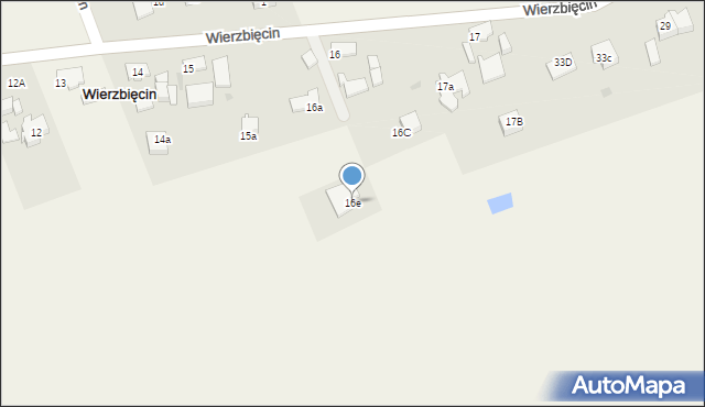 Wierzbięcin, Wierzbięcin, 16e, mapa Wierzbięcin