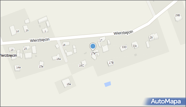 Wierzbięcin, Wierzbięcin, 17a, mapa Wierzbięcin