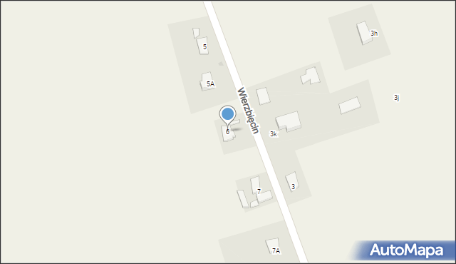 Wierzbięcin, Wierzbięcin, 6, mapa Wierzbięcin