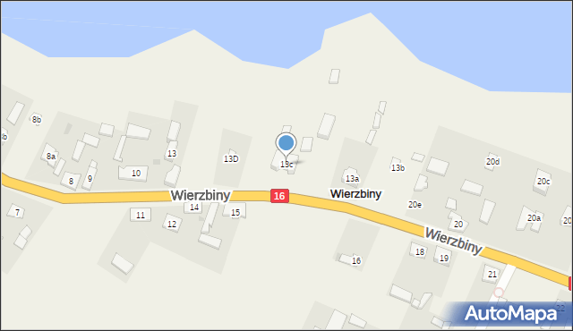 Wierzbiny, Wierzbiny, 13c, mapa Wierzbiny