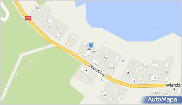 Wierzbiny, Wierzbiny, 3D, mapa Wierzbiny