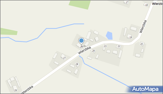 Wierzbka, Wierzbka, 25, mapa Wierzbka