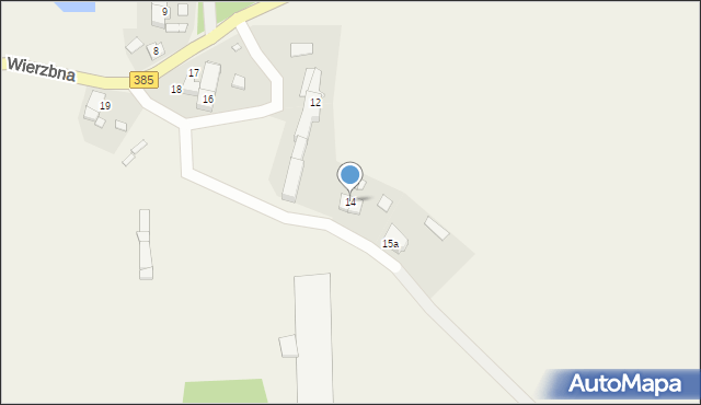 Wierzbna, Wierzbna, 14, mapa Wierzbna