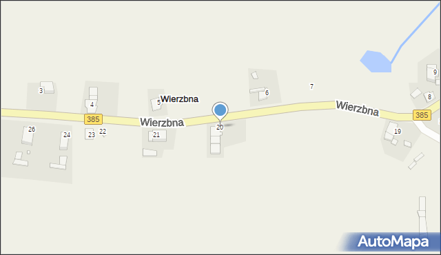 Wierzbna, Wierzbna, 20, mapa Wierzbna