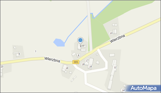 Wierzbna, Wierzbna, 9, mapa Wierzbna