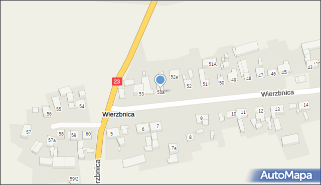 Wierzbnica, Wierzbnica, 53a, mapa Wierzbnica