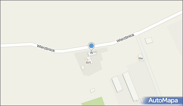 Wierzbnica, Wierzbnica, 69, mapa Wierzbnica