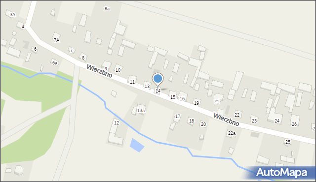 Wierzbno, Wierzbno, 14, mapa Wierzbno