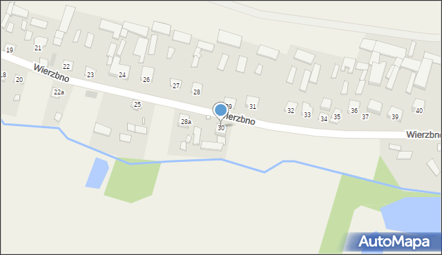 Wierzbno, Wierzbno, 30, mapa Wierzbno