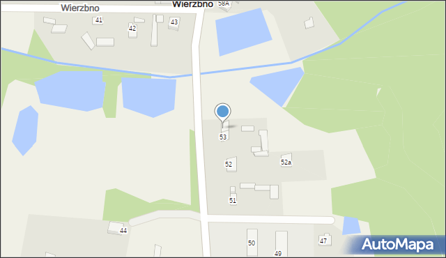 Wierzbno, Wierzbno, 53b, mapa Wierzbno