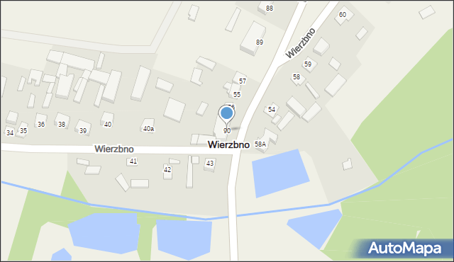 Wierzbno, Wierzbno, 90, mapa Wierzbno