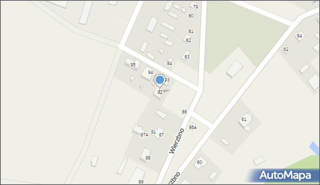 Wierzbno, Wierzbno, 92, mapa Wierzbno