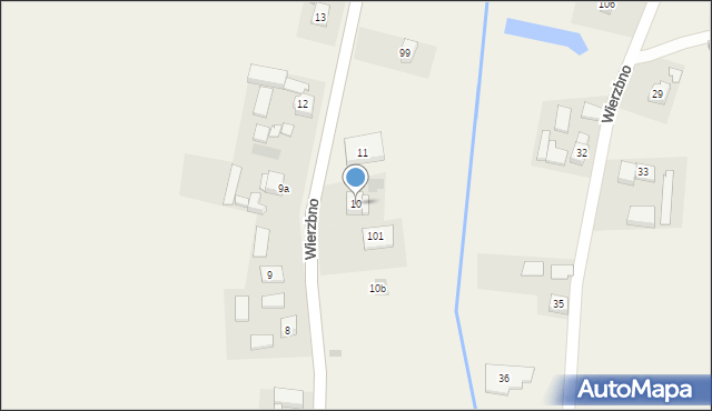 Wierzbno, Wierzbno, 10, mapa Wierzbno