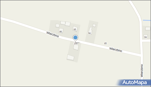 Wierzbno, Wierzbno, 105, mapa Wierzbno