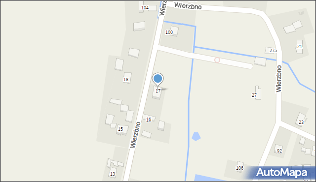 Wierzbno, Wierzbno, 17, mapa Wierzbno
