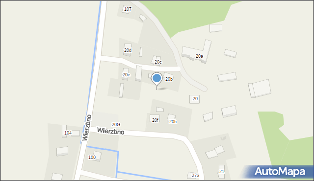 Wierzbno, Wierzbno, 20j, mapa Wierzbno
