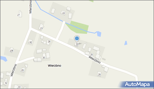 Wierzbno, Wierzbno, 22, mapa Wierzbno