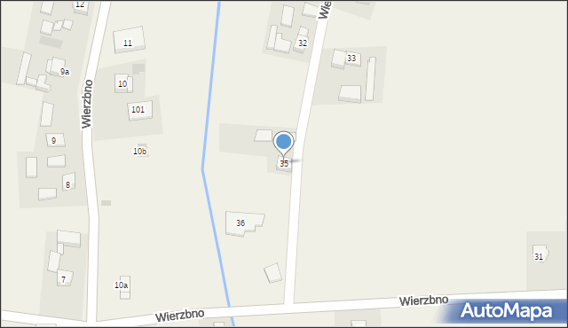 Wierzbno, Wierzbno, 35, mapa Wierzbno