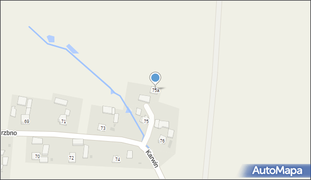 Wierzbno, Wierzbno, 75a, mapa Wierzbno