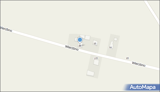 Wierzbno, Wierzbno, 86, mapa Wierzbno
