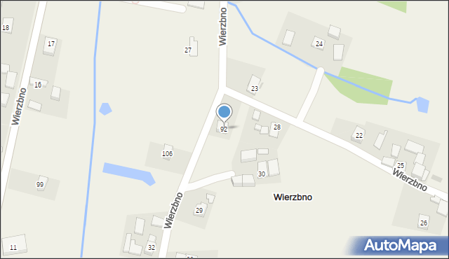 Wierzbno, Wierzbno, 92, mapa Wierzbno