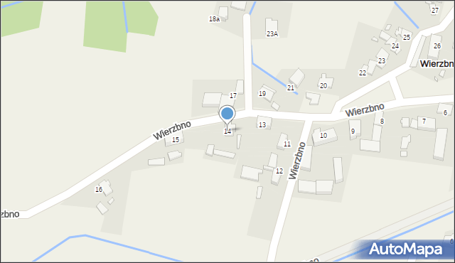 Wierzbno, Wierzbno, 14, mapa Wierzbno