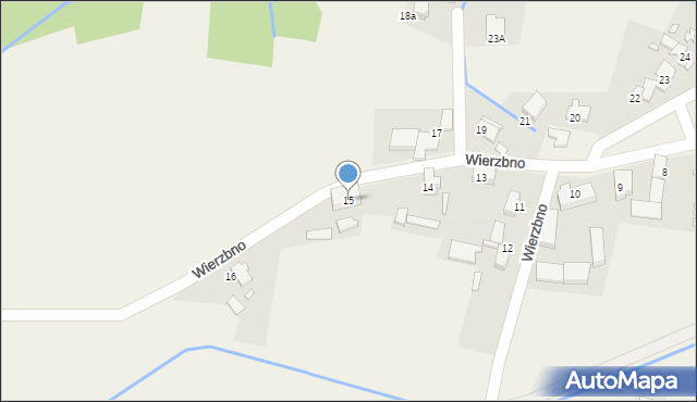 Wierzbno, Wierzbno, 15, mapa Wierzbno