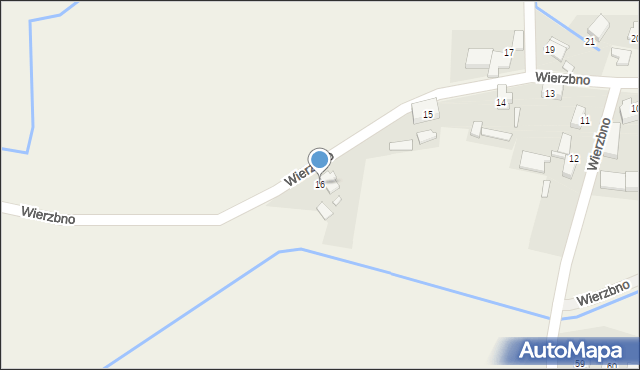 Wierzbno, Wierzbno, 16, mapa Wierzbno