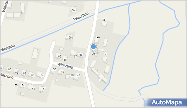 Wierzbno, Wierzbno, 2b, mapa Wierzbno