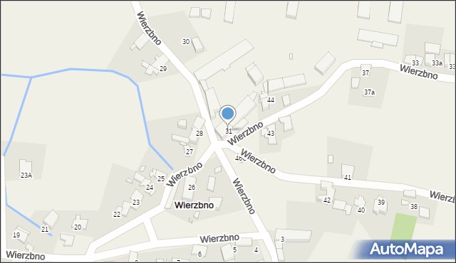 Wierzbno, Wierzbno, 31, mapa Wierzbno