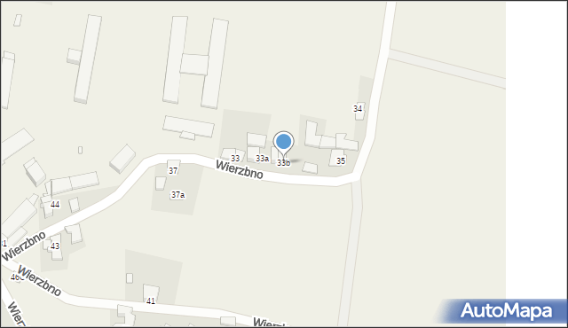 Wierzbno, Wierzbno, 33b, mapa Wierzbno