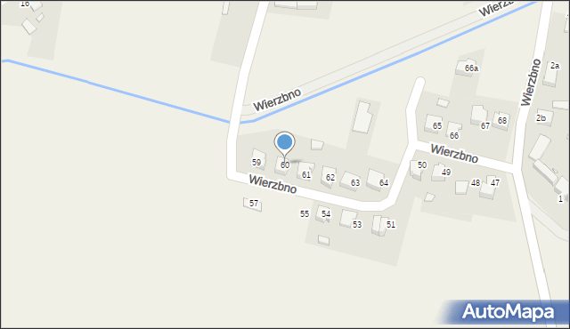 Wierzbno, Wierzbno, 60, mapa Wierzbno