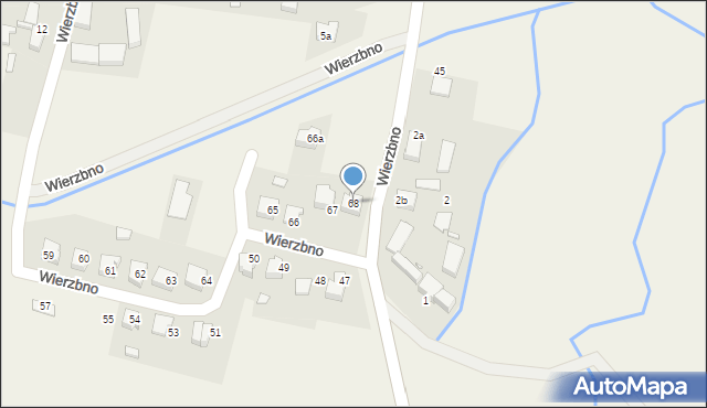 Wierzbno, Wierzbno, 68, mapa Wierzbno