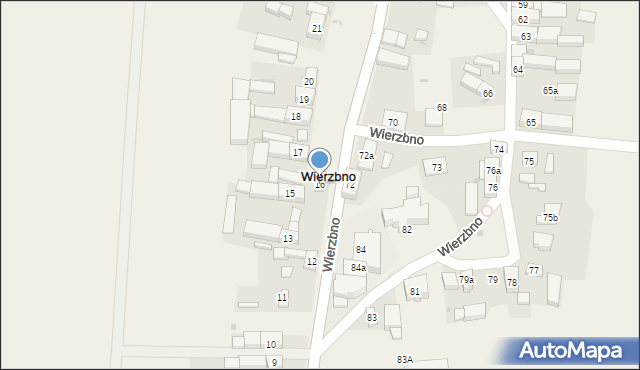 Wierzbno, Wierzbno, 16, mapa Wierzbno