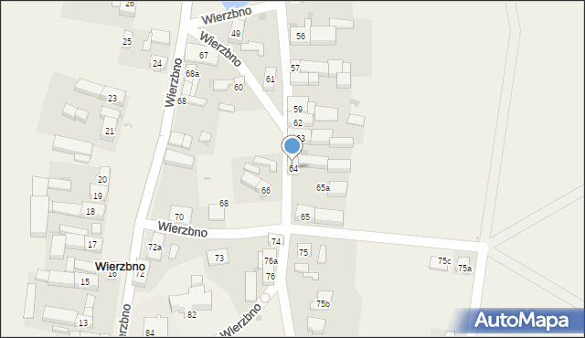 Wierzbno, Wierzbno, 64, mapa Wierzbno
