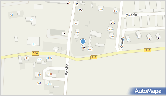 Wierzbno, Wierzbno, 95a, mapa Wierzbno