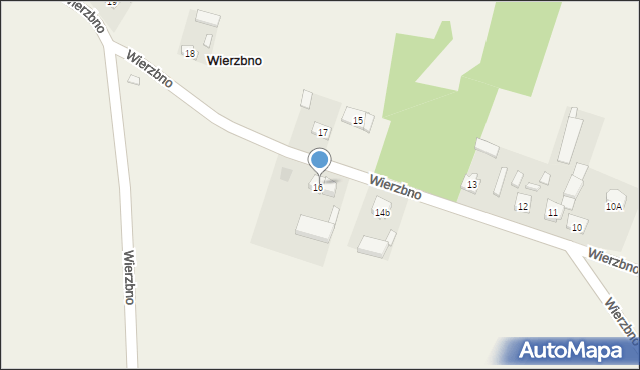 Wierzbno, Wierzbno, 16b, mapa Wierzbno