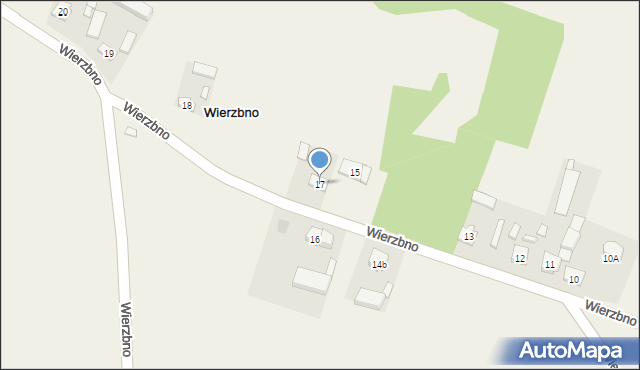 Wierzbno, Wierzbno, 17, mapa Wierzbno