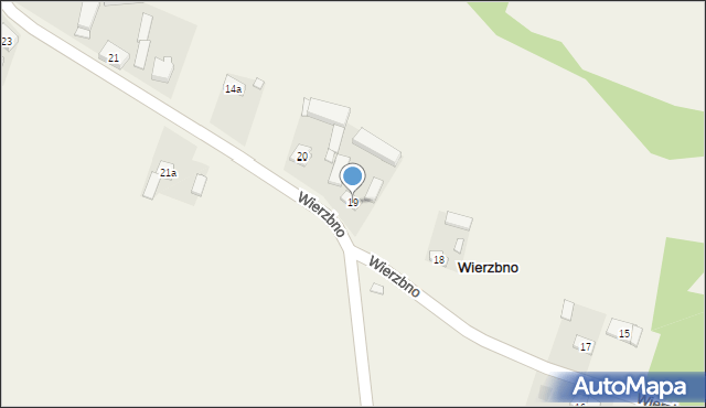 Wierzbno, Wierzbno, 19, mapa Wierzbno