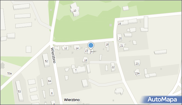 Wierzbno, Wierzbno, 17, mapa Wierzbno