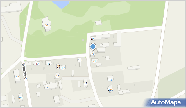 Wierzbno, Wierzbno, 20, mapa Wierzbno