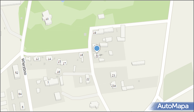 Wierzbno, Wierzbno, 21, mapa Wierzbno