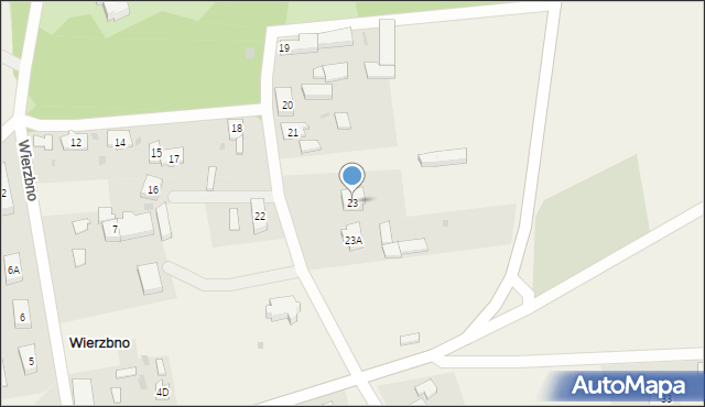Wierzbno, Wierzbno, 23, mapa Wierzbno